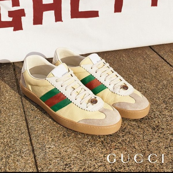 Gucci G74 web low oatmeal sneaker - Picture 2 of 8